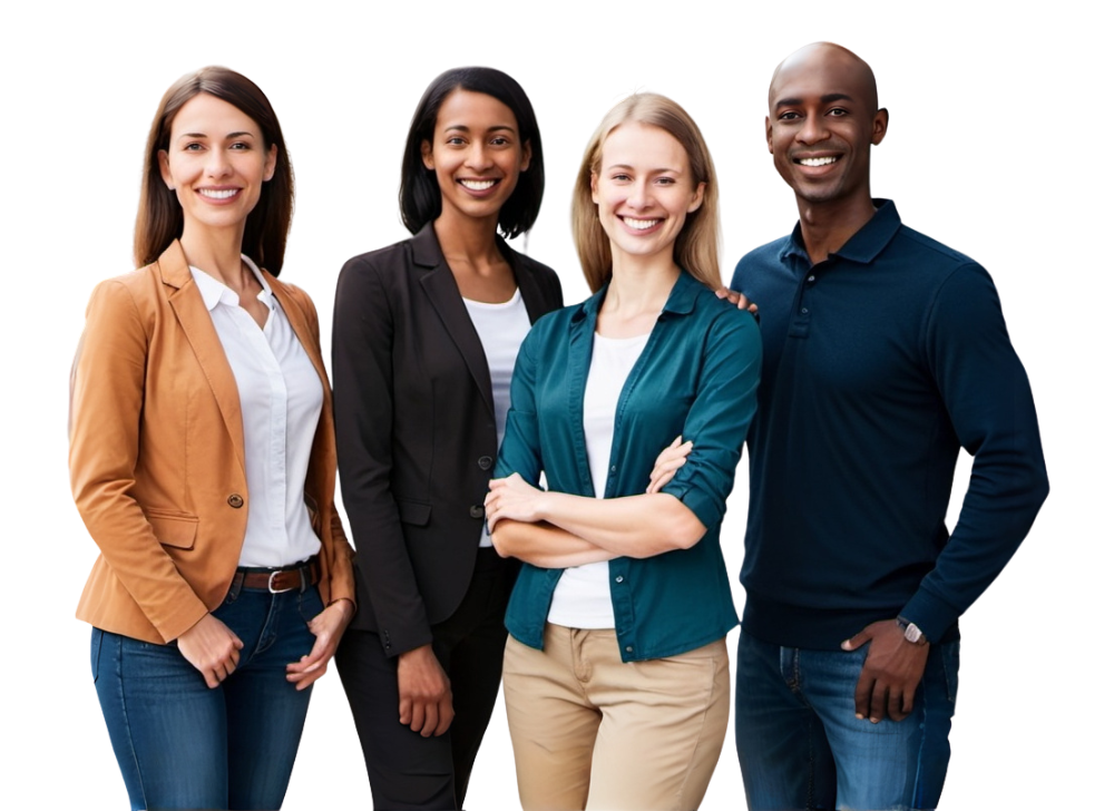 diverse team of professional marketers